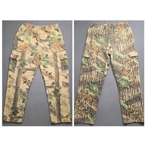 Vtg Jerzees‎ Camouflage Cargo Sweatpants XL (30x31) Realtree Seamless Drawstring